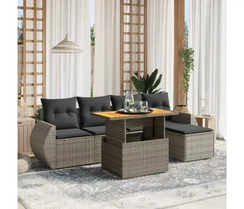 6-Osaline Aiadiivani Komplekt Patjadega, Hall, Polürotang