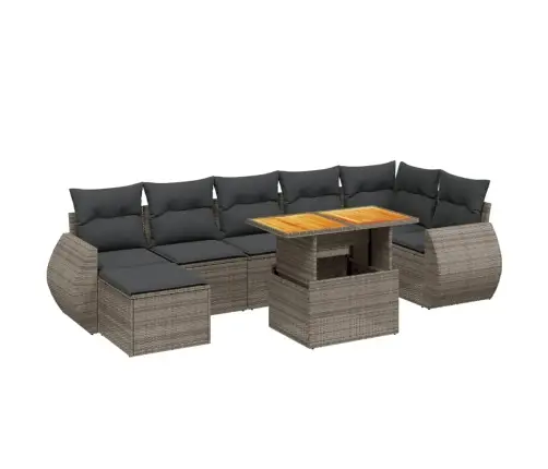 8-Osaline Aiadiivani Komplekt Patjadega, Hall, Polürotang