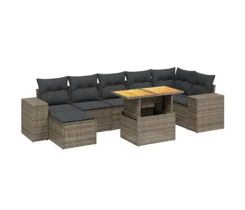 8-Osaline Aiadiivani Komplekt Patjadega, Hall, Polürotang