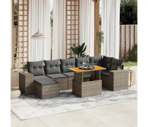 8-Osaline Aiadiivani Komplekt Patjadega, Hall, Polürotang