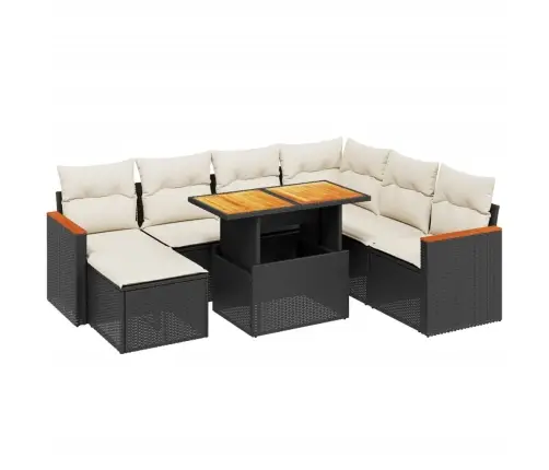 8-Osaline Aiadiivani Komplekt Patjadega, Must, Polürotang