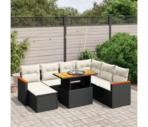 8-Osaline Aiadiivani Komplekt Patjadega, Must, Polürotang