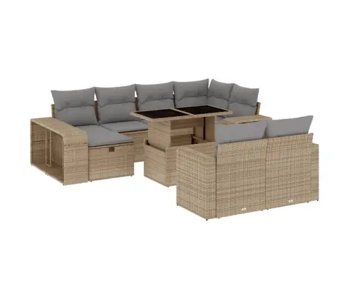 11-Osaline Aiadiivani Komplekt Patjadega, Beež, Polürotang