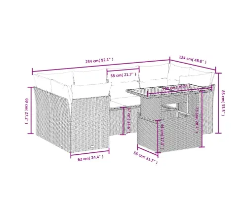 7-Daļīgs Dārza Dīvāna Komplekts, Matrači, Bēša Pe Rotangpalma Vidaxl