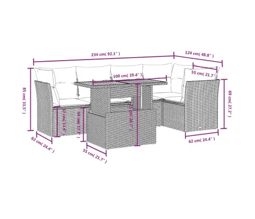 5-Osaline Aiadiivanikomplekt Patjadega, Must, Polürotang