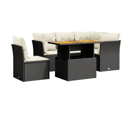 5-Daļīgs Dārza Dīvāna Komplekts Ar Matračiem, Pe Rotangpalma Vidaxl