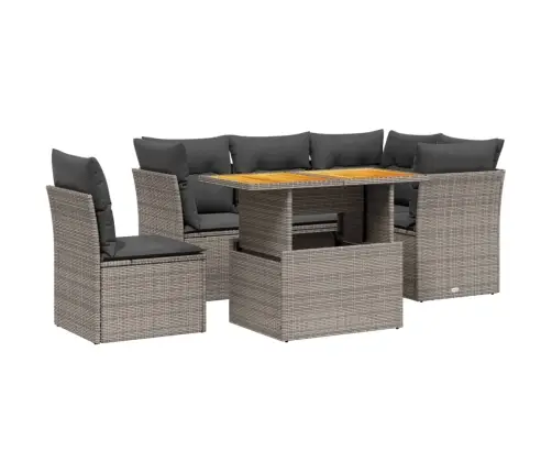 5-Daļīgs Dārza Dīvāna Komplekts Ar Matračiem, Pelēks Pe Pinums Vidaxl