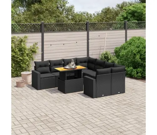 9-Osaline Aiadiivani Komplekt Patjadega, Must, Polürotang