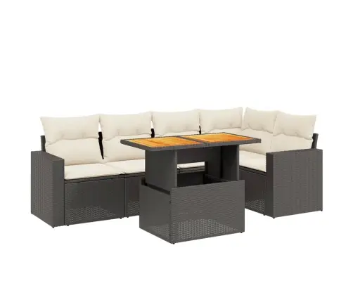 6-Osaline Aiadiivani Komplekt Patjadega, Must, Polürotang