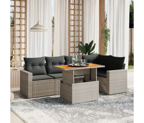 6-Osaline Aiadiivani Komplekt Patjadega, Hall, Polürotang