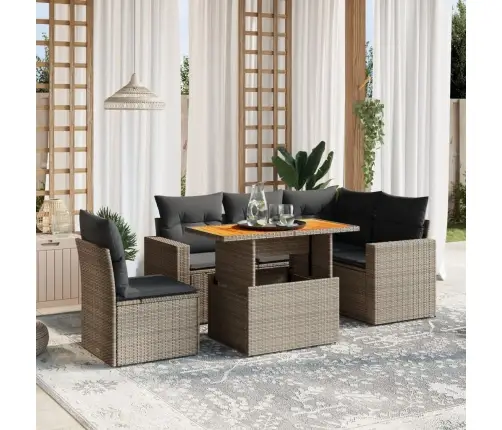 6-Osaline Aiadiivani Komplekt Patjadega, Hall, Polürotang