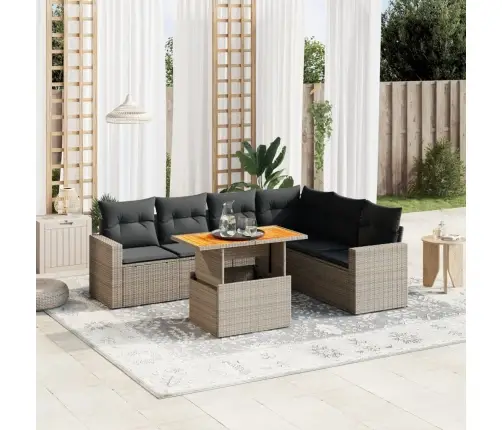 7-Osaline Aiadiivani Komplekt Patjadega, Hall, Polürotang