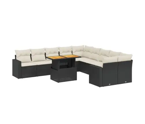 11-Osaline Aiadiivani Komplekt Patjadega, Must, Polürotang