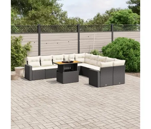 11-Osaline Aiadiivani Komplekt Patjadega, Must, Polürotang