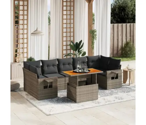 8-Osaline Aiadiivani Komplekt Patjadega, Hall, Polürotang