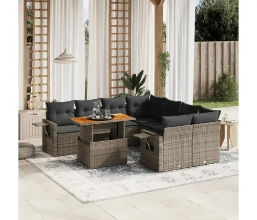 9-Osaline Aiadiivani Komplekt Patjadega, Hall, Polürotang