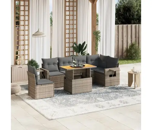 7-Osaline Aiadiivani Komplekt Patjadega, Hall, Polürotang