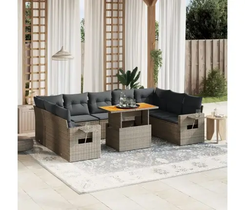 10-Osaline Aiadiivani Komplekt Patjadega, Hall, Polürotang