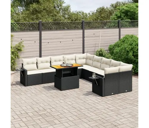 11-Osaline Aiadiivani Komplekt Patjadega, Must, Polürotang