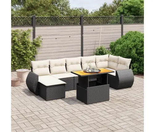 8-Osaline Aiadiivani Komplekt Patjadega, Must, Polürotang