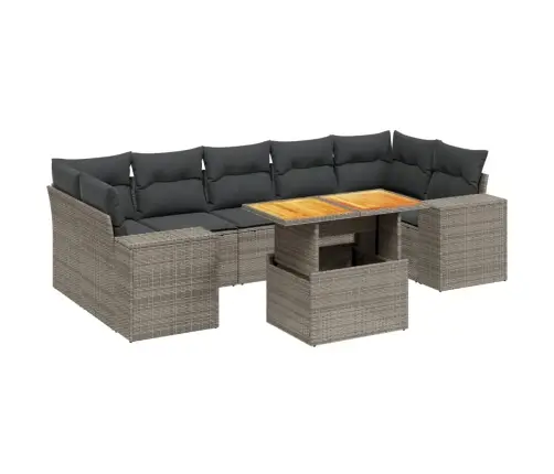 8-Osaline Aiadiivani Komplekt Patjadega, Hall, Polürotang