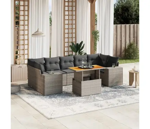 8-Osaline Aiadiivani Komplekt Patjadega, Hall, Polürotang