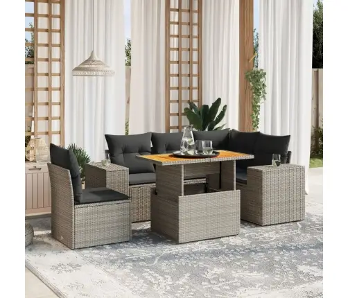 6-Osaline Aiadiivani Komplekt Patjadega, Hall, Polürotang