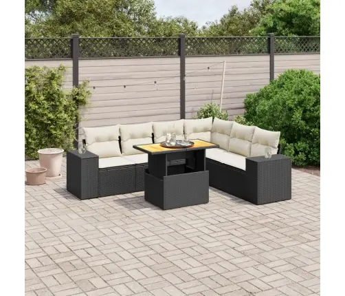 7-Osaline Aiadiivani Komplekt Patjadega, Must, Polürotang