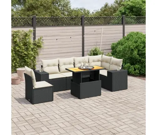 7-Osaline Aiadiivani Komplekt Patjadega, Must, Polürotang