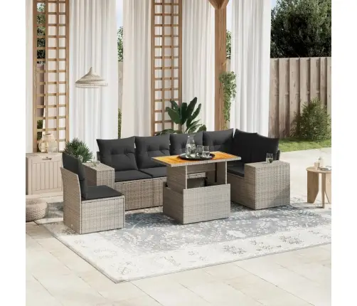 7-Osaline Aiadiivani Komplekt Patjadega, Hall, Polürotang