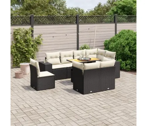 9-Osaline Aiadiivani Komplekt Patjadega, Must, Polürotang