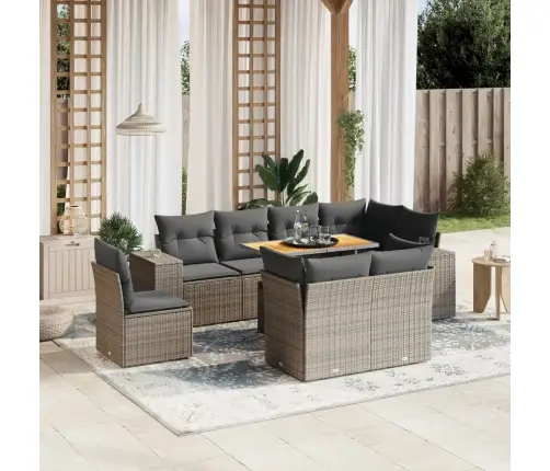 9-Osaline Aiadiivani Komplekt Patjadega, Hall, Polürotang