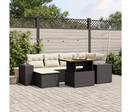 7-Osaline Aiadiivani Komplekt Patjadega, Must, Polürotang