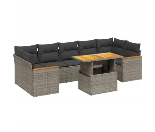 8-Osaline Aiadiivani Komplekt Patjadega, Hall, Polürotang