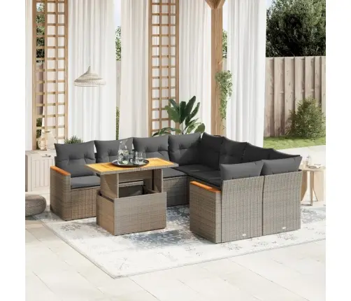 9-Osaline Aiadiivani Komplekt Patjadega, Hall, Polürotang