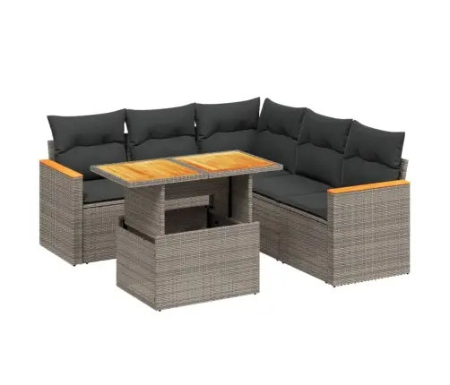 6-Osaline Aiadiivani Komplekt Patjadega, Hall, Polürotang