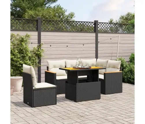 6-Osaline Aiadiivani Komplekt Patjadega, Must, Polürotang