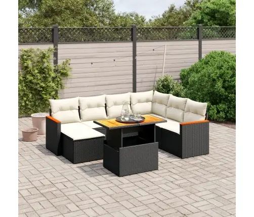 8-Osaline Aiadiivani Komplekt Patjadega, Must, Polürotang