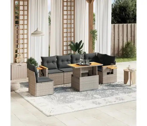 7-Osaline Aiadiivani Komplekt Patjadega, Hall, Polürotang