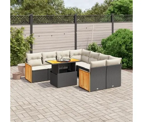 9-Osaline Aiadiivani Komplekt Patjadega, Must, Polürotang