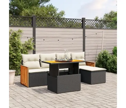 6-Osaline Aiadiivani Komplekt Patjadega, Must, Polürotang