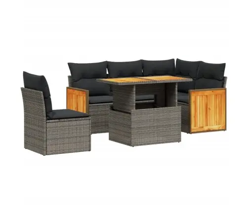 6-Osaline Aiadiivani Komplekt Patjadega, Beež, Polürotang