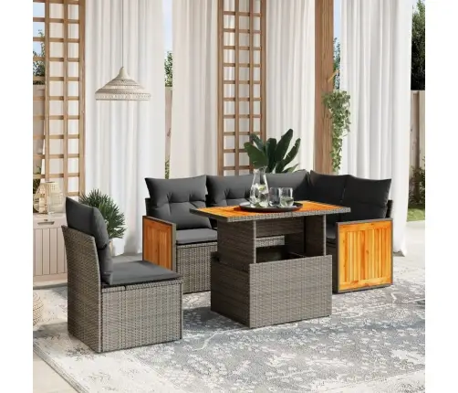 6-Osaline Aiadiivani Komplekt Patjadega, Beež, Polürotang