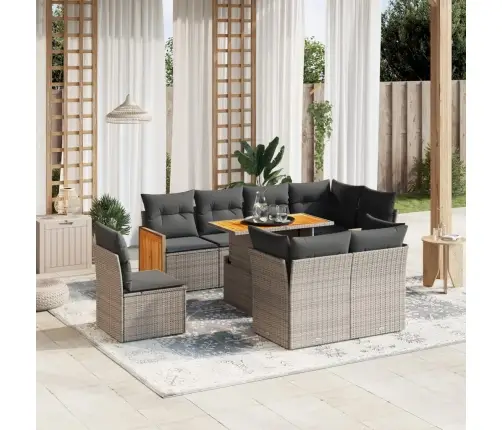 9-Osaline Aiadiivani Komplekt Patjadega, Hall, Polürotang