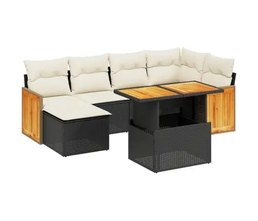 7-Osaline Aiadiivani Komplekt Patjadega, Must, Polürotang