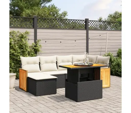 7-Osaline Aiadiivani Komplekt Patjadega, Must, Polürotang