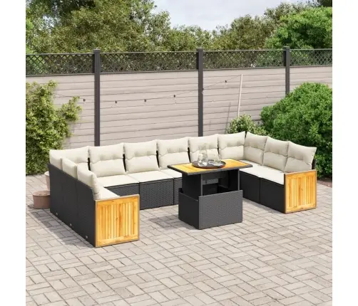 11-Osaline Aiadiivani Komplekt Patjadega, Must, Polürotang