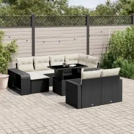 11-Osaline Aiadiivani Komplekt Patjadega, Must, Polürotang