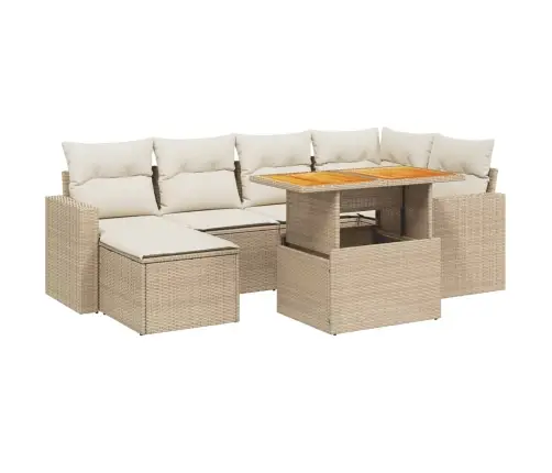 11-Osaline Aiadiivani Komplekt Patjadega, Beež, Polürotang