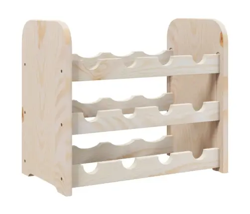 Vīna Pudeļu Plaukts, 43X25X37 Cm, Priedes Masīvkoks Vidaxl